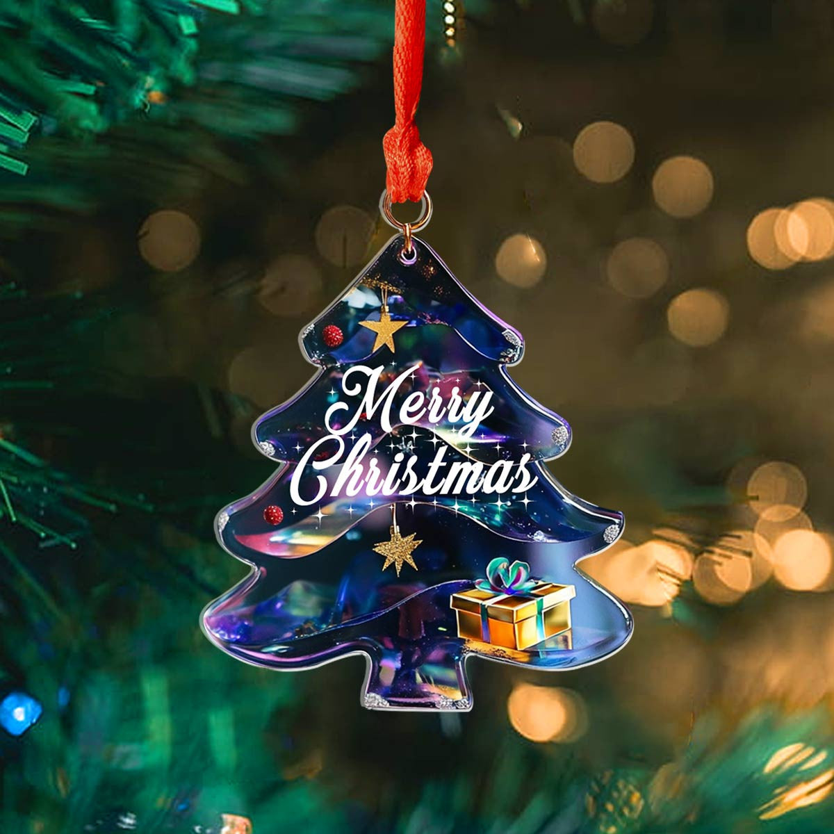 Bestchoo 2D Acrylic Ornament Holiday Glow Tree