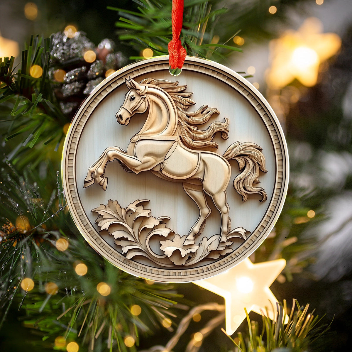 Bestchoo 2D Acrylic Ornament Majestic Horse