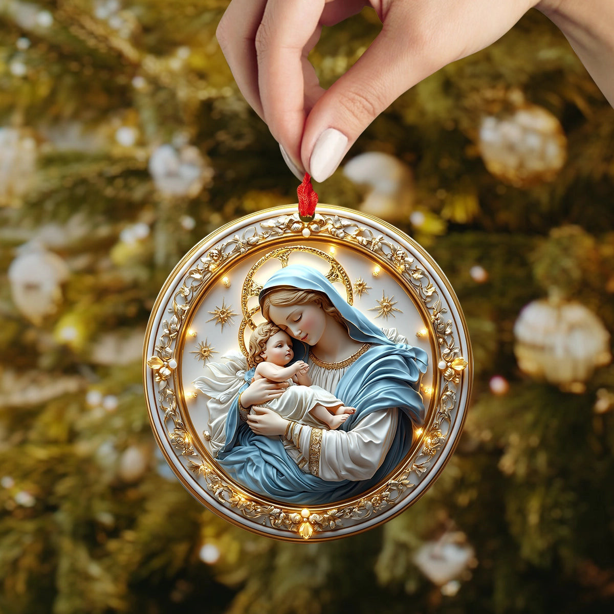 Bestchoo 2D Acrylic Ornament Holy Mother of Light