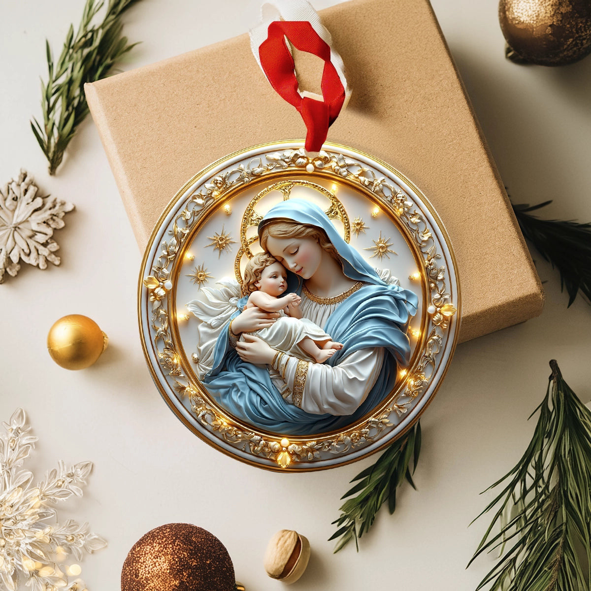 Bestchoo 2D Acrylic Ornament Holy Mother of Light