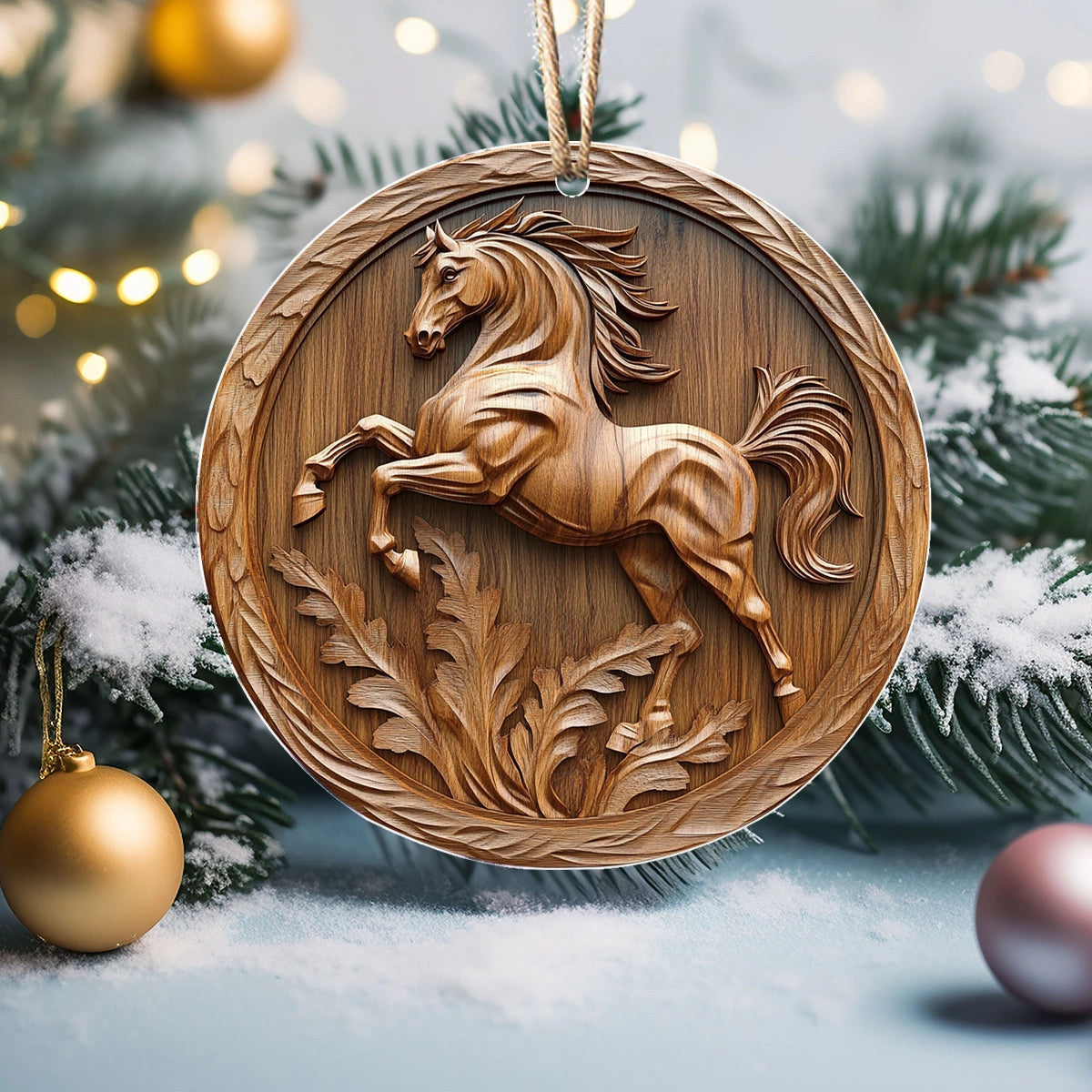 Bestchoo 2D Acrylic Ornament Galloping Grace Horse