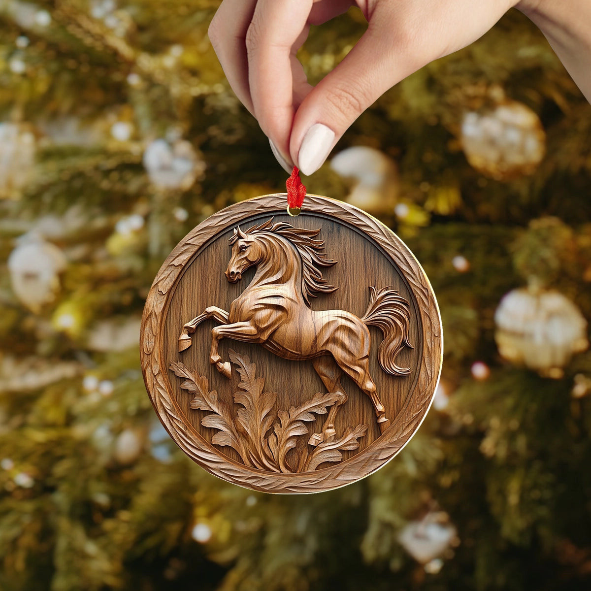 Bestchoo 2D Acrylic Ornament Galloping Grace Horse
