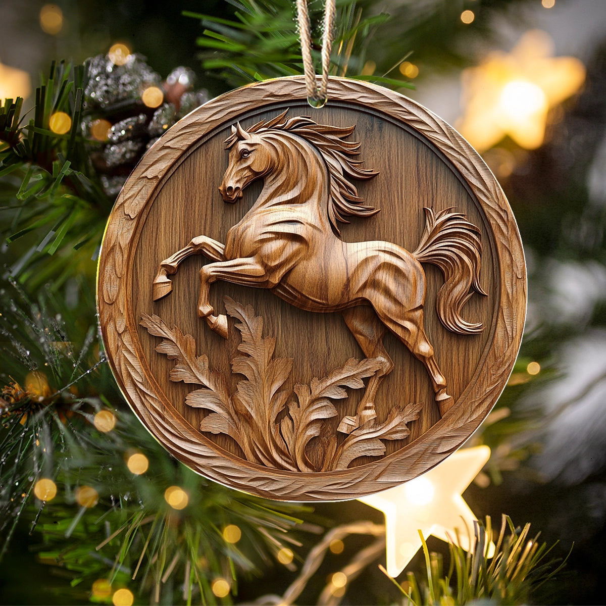 Bestchoo 2D Acrylic Ornament Galloping Grace Horse