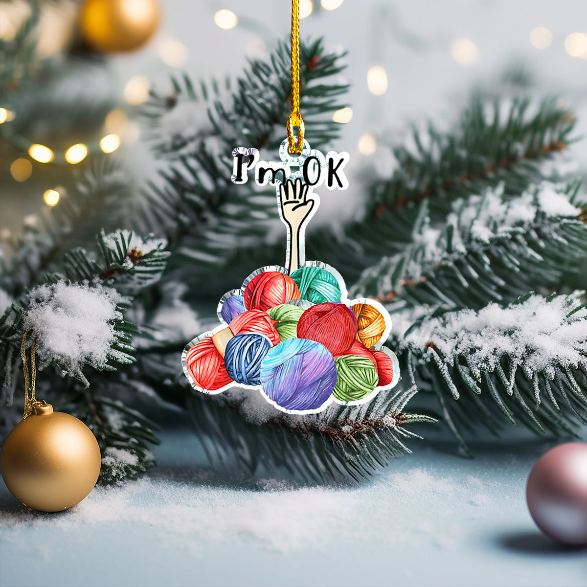Bestchoo Acrylic Ornament Knitting Christmas