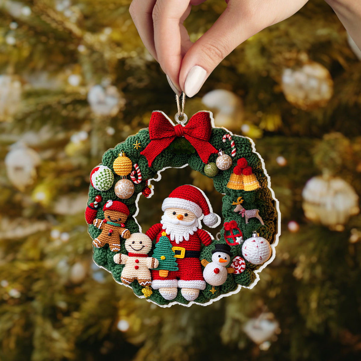 Bestchoo Acrylic Ornament Christmas Knitting