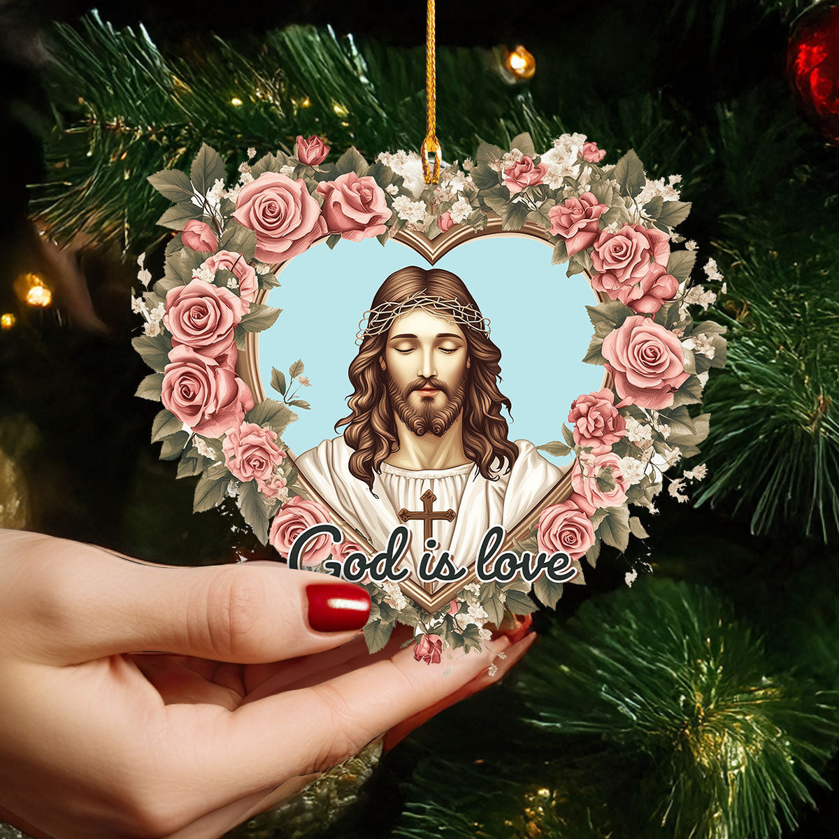 Bestchoo 2D Acrylic Ornament - God Is Love