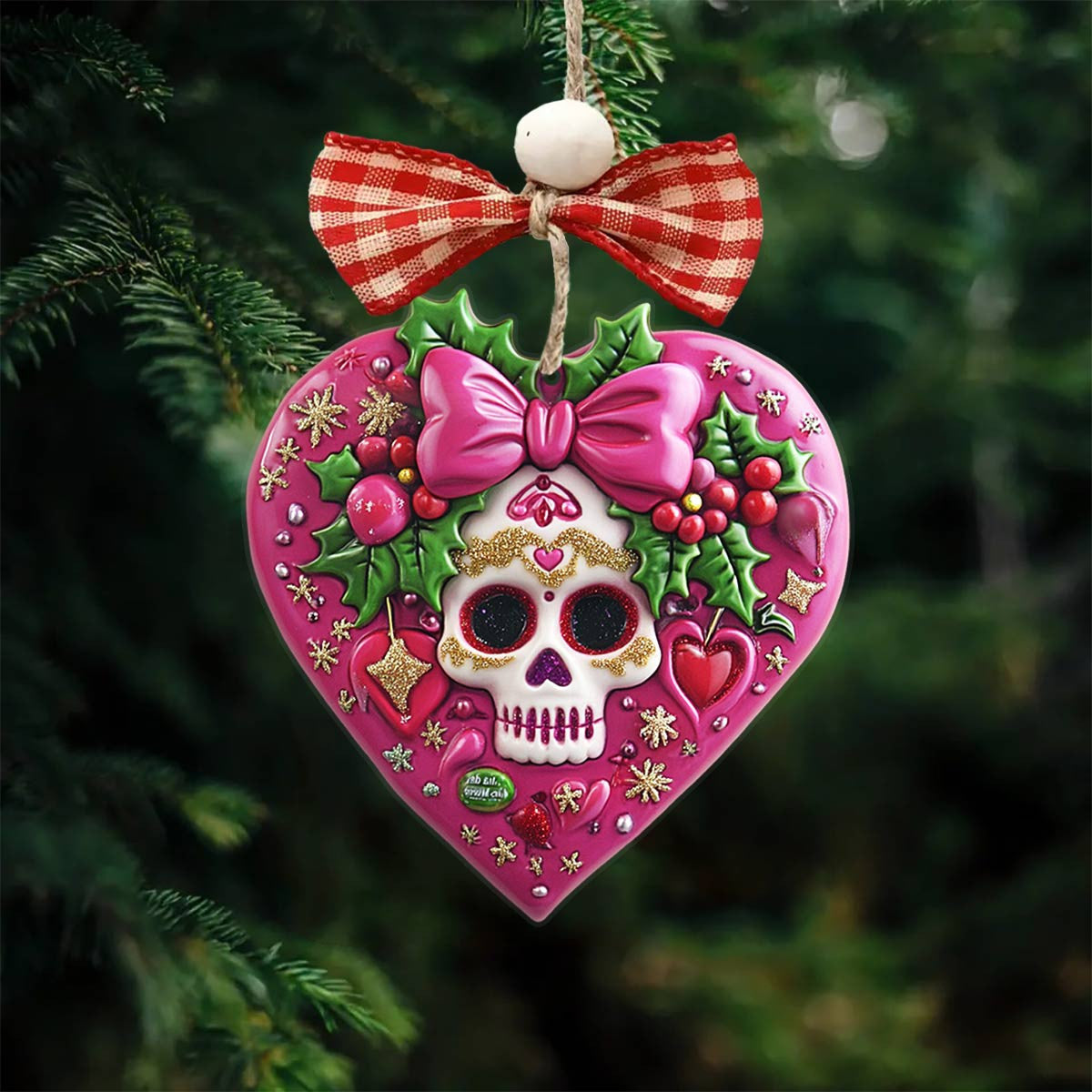 Bestchoo 2D Acrylic Ornament Pretty Skull