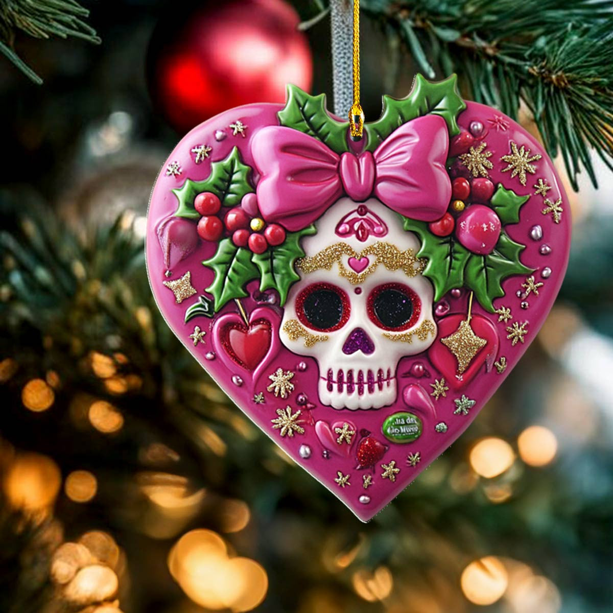 Bestchoo 2D Acrylic Ornament Pretty Skull