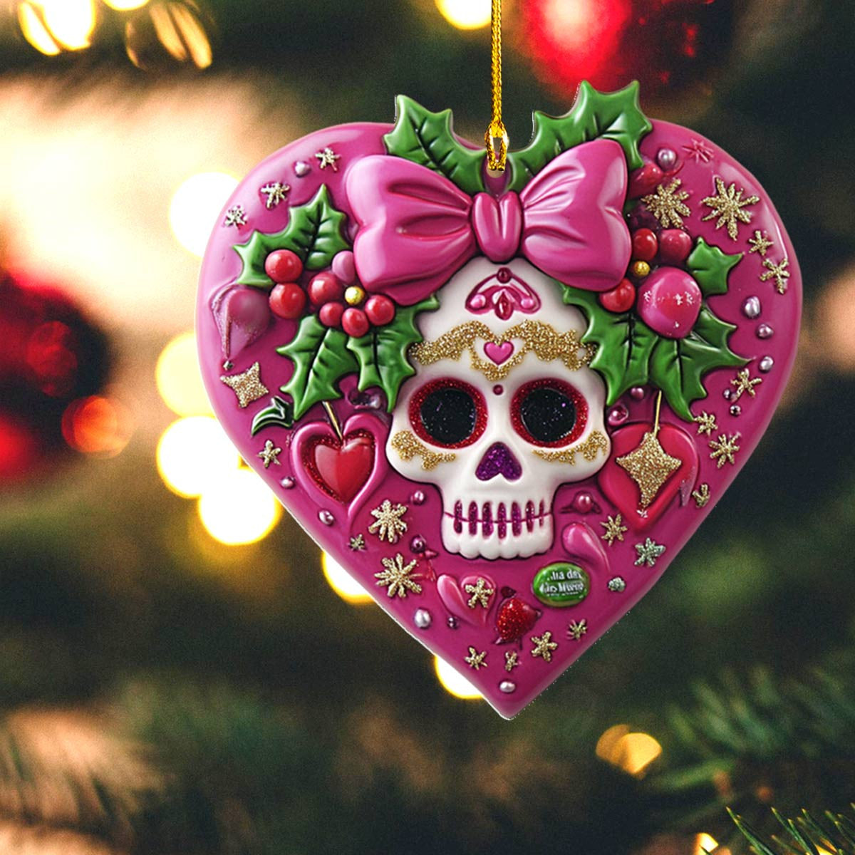 Bestchoo 2D Acrylic Ornament Pretty Skull
