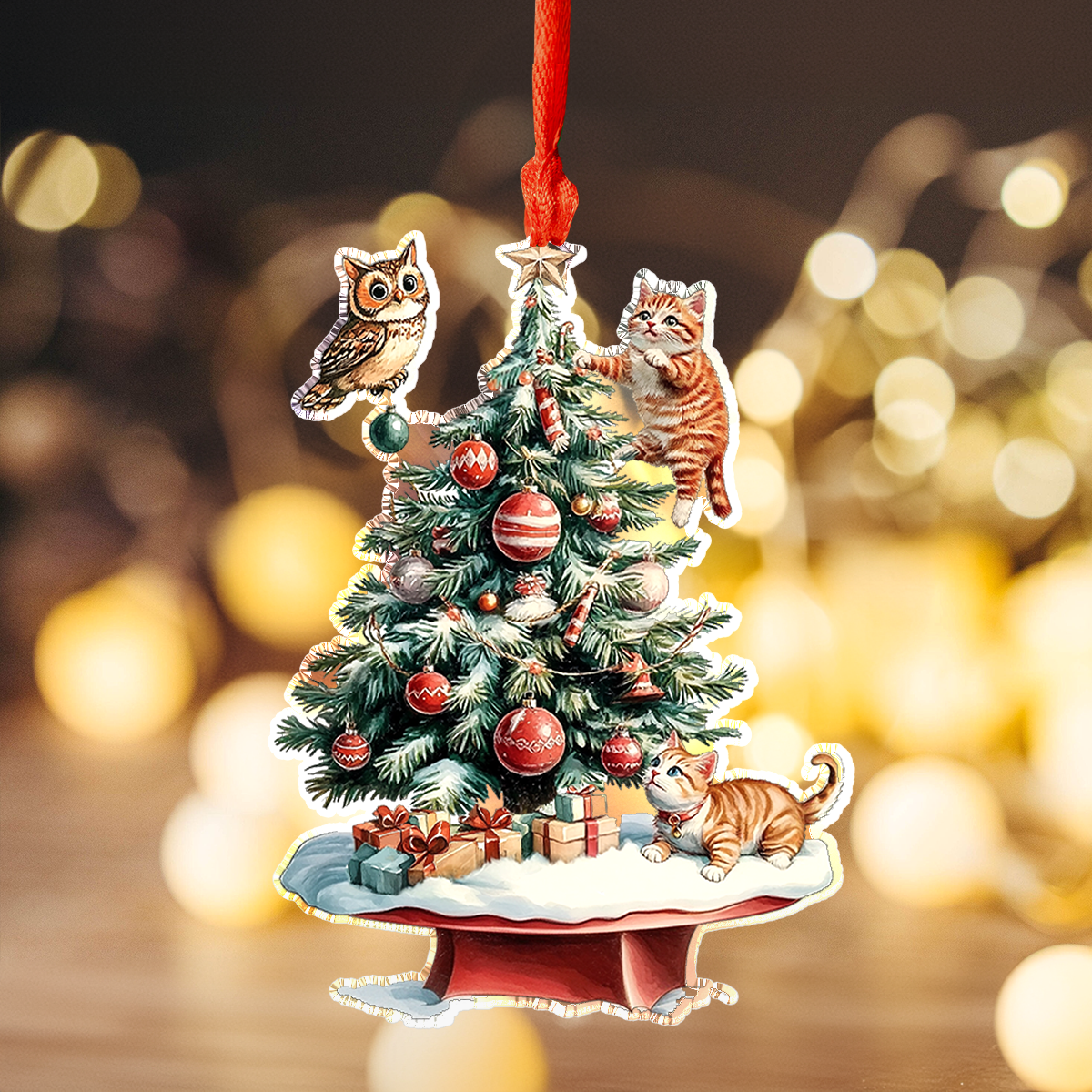 Bestchoo 2D Acrylic Ornament - Pack Discount Cute Naughty Kitten