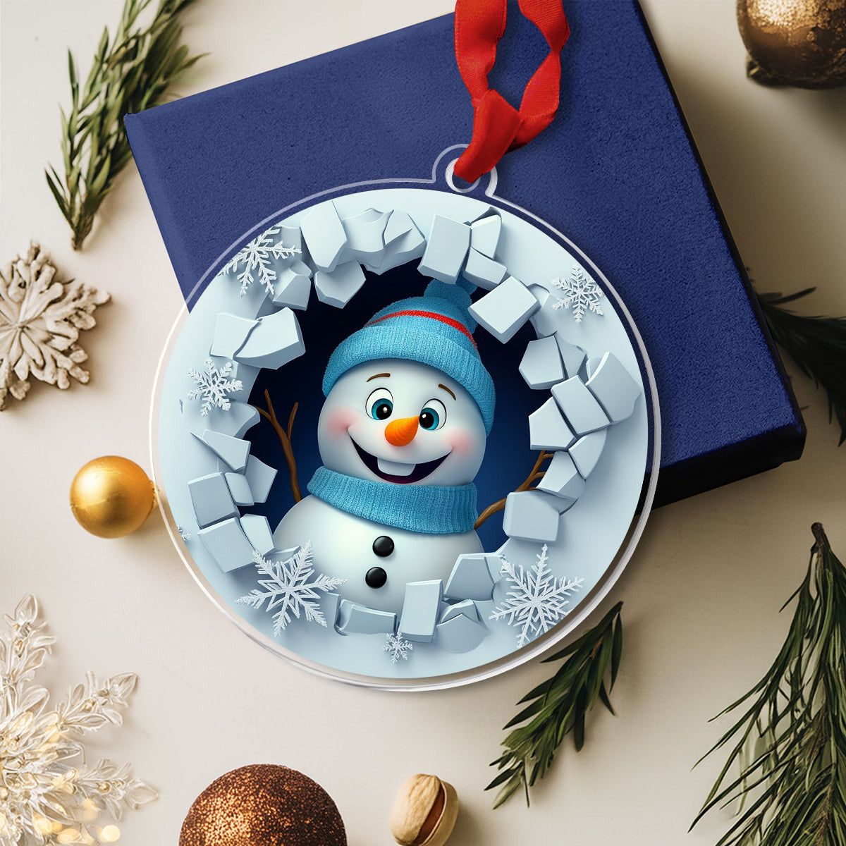 Bestchoo 2D Acrylic Ornament - Frosty the Snowman Christmas