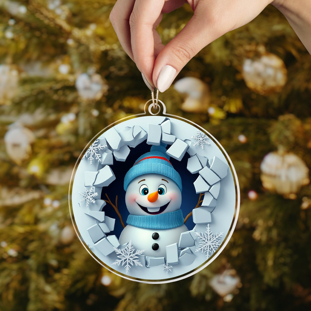 Bestchoo 2D Acrylic Ornament - Frosty the Snowman Christmas