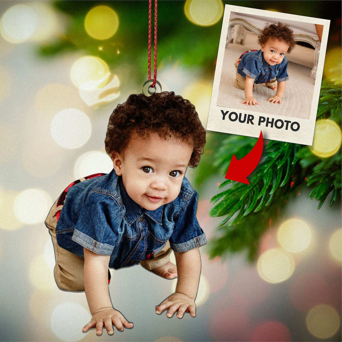 Bestchoo Acrylic Ornament Custom Photo, Acrylic Picture Ornament, Family Ornaments