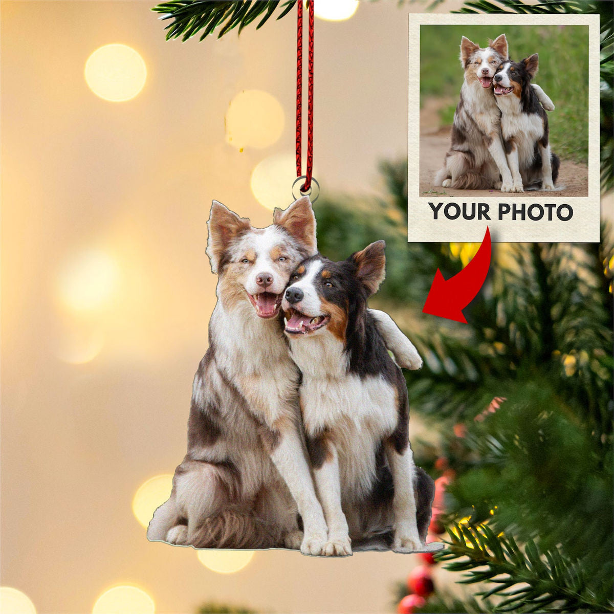 Bestchoo Acrylic Ornament Custom Photo, Acrylic Picture Ornament, Family Ornaments