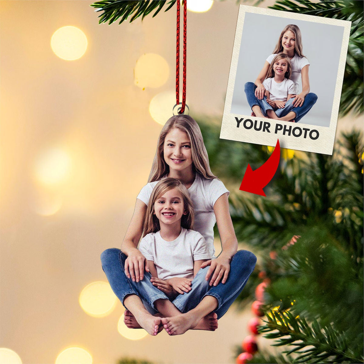 Bestchoo Acrylic Ornament Custom Photo, Acrylic Picture Ornament, Family Ornaments
