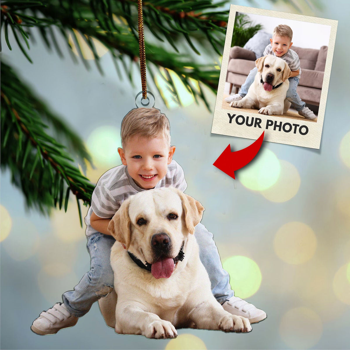 Bestchoo Acrylic Ornament Custom Photo, Acrylic Picture Ornament, Family Ornaments
