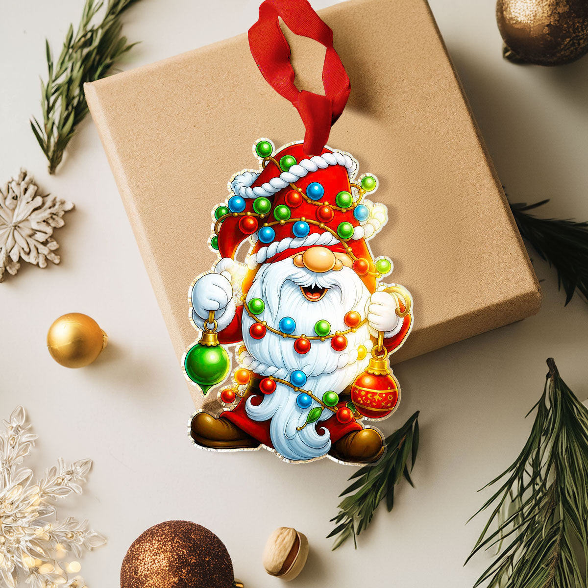 Bestchoo 2D Acrylic Ornament Cute Gnome