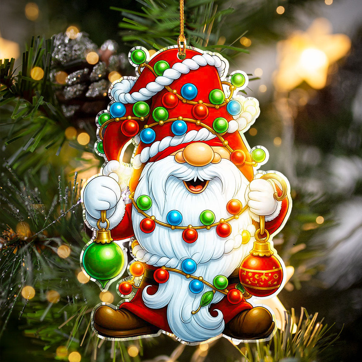 Bestchoo 2D Acrylic Ornament Cute Gnome