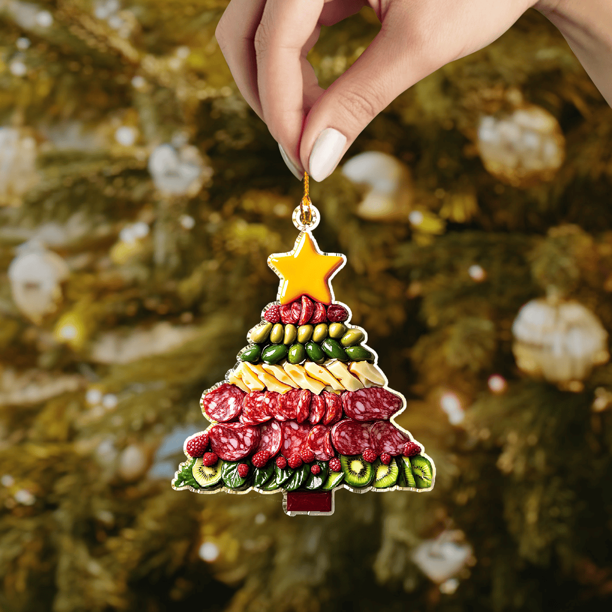 Bestchoo 2D Acrylic Ornament Charcuterie Christmas Tree