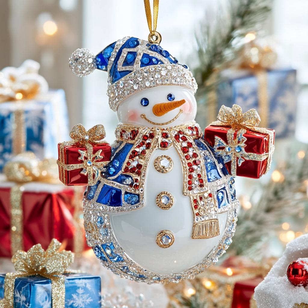 Bestchoo 2D Acrylic Ornament Crystal Christmas Elements