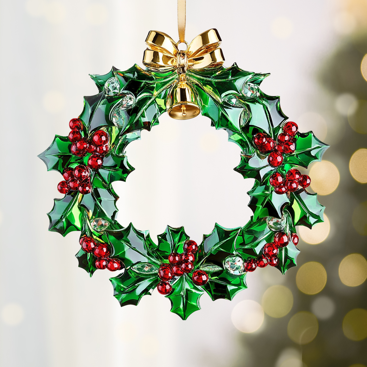 Bestchoo 2D Acrylic Ornament Crystal Christmas Elements