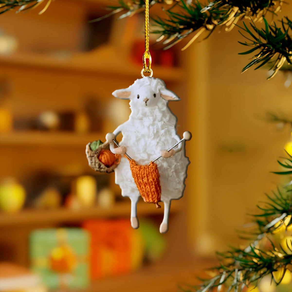 Bestchoo Acrylic Ornament Knitting Sheep
