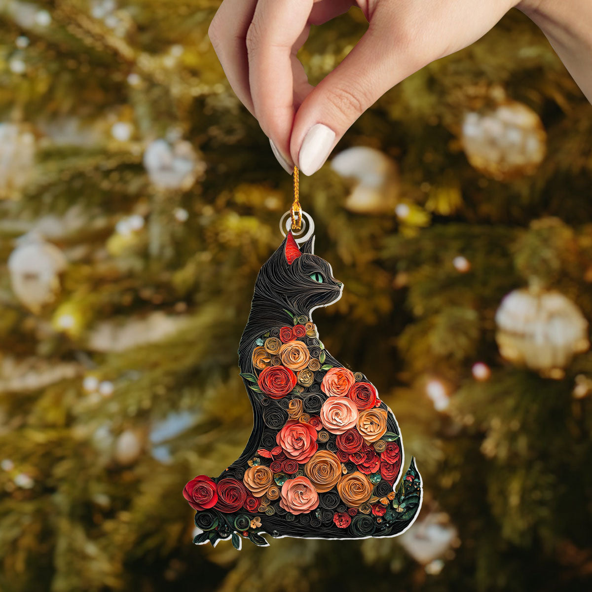 Bestchoo 2D Acrylic Ornament Charming Cat