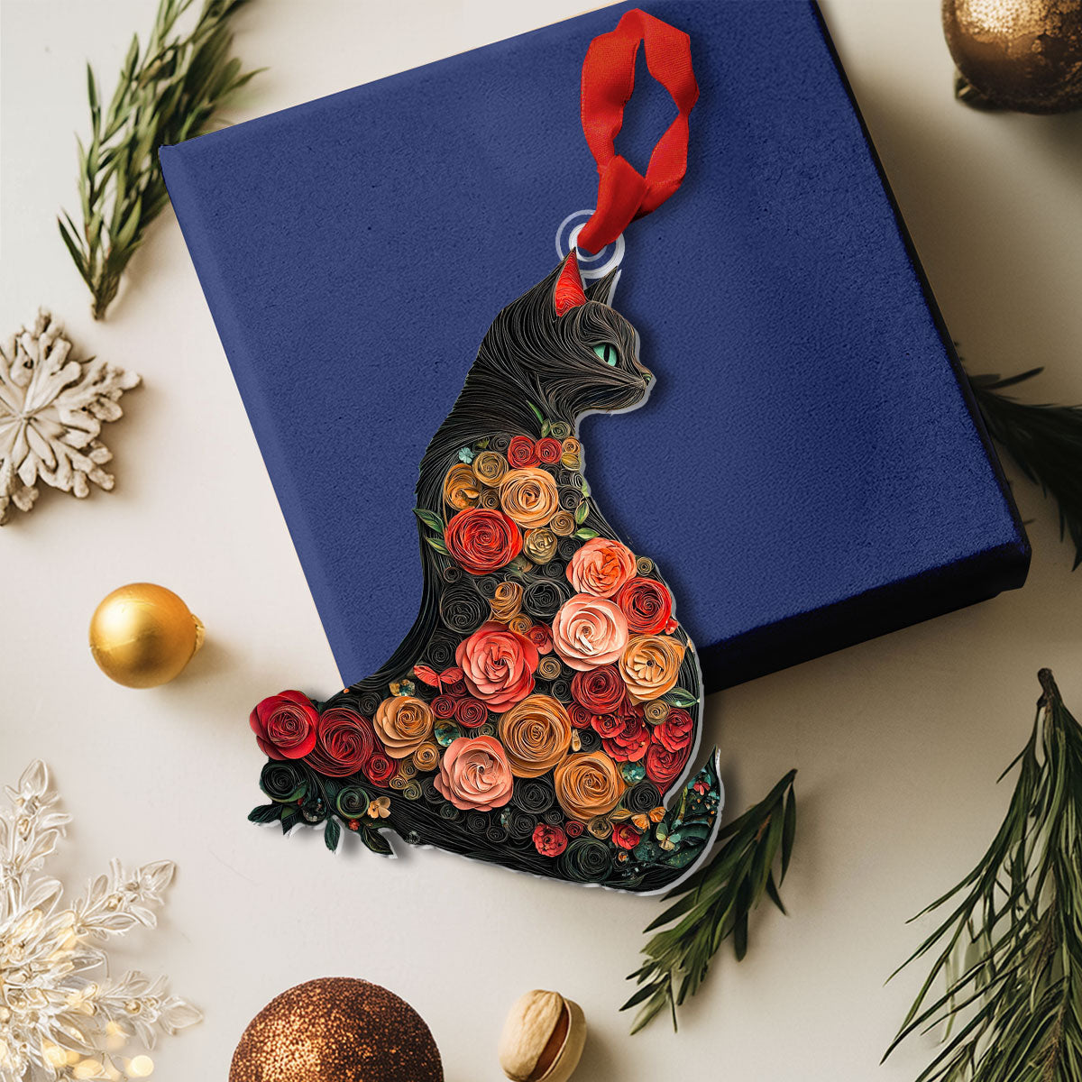 Bestchoo 2D Acrylic Ornament Charming Cat