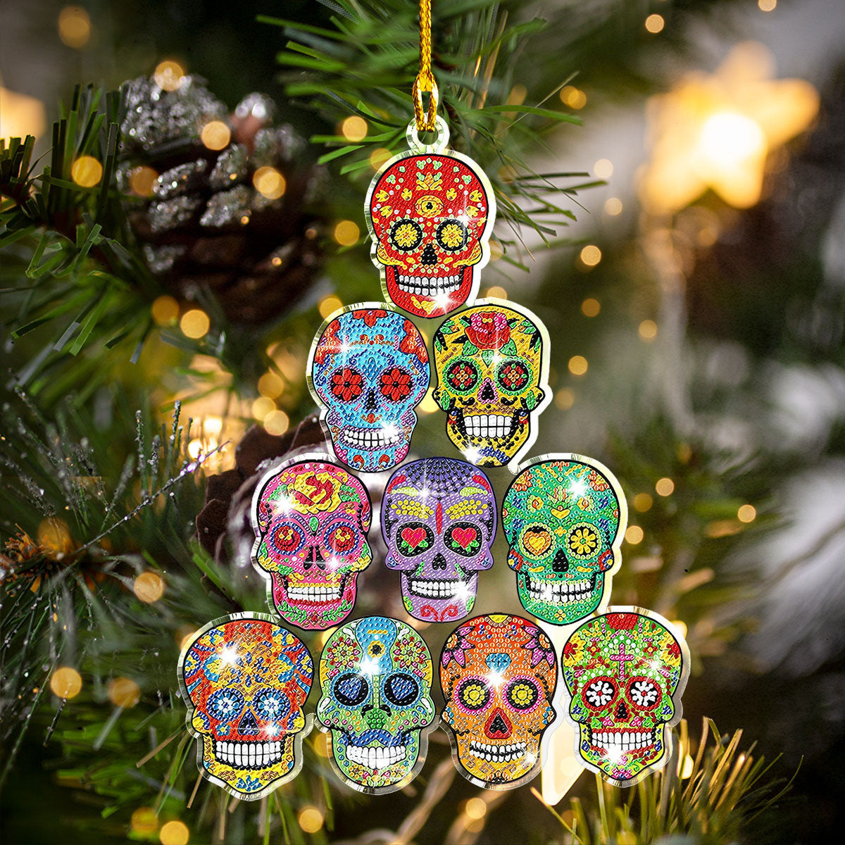Bestchoo 2D Acrylic Ornament - Fiesta of Skulls