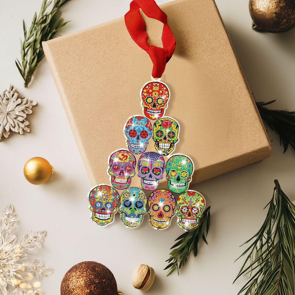 Bestchoo 2D Acrylic Ornament - Fiesta of Skulls