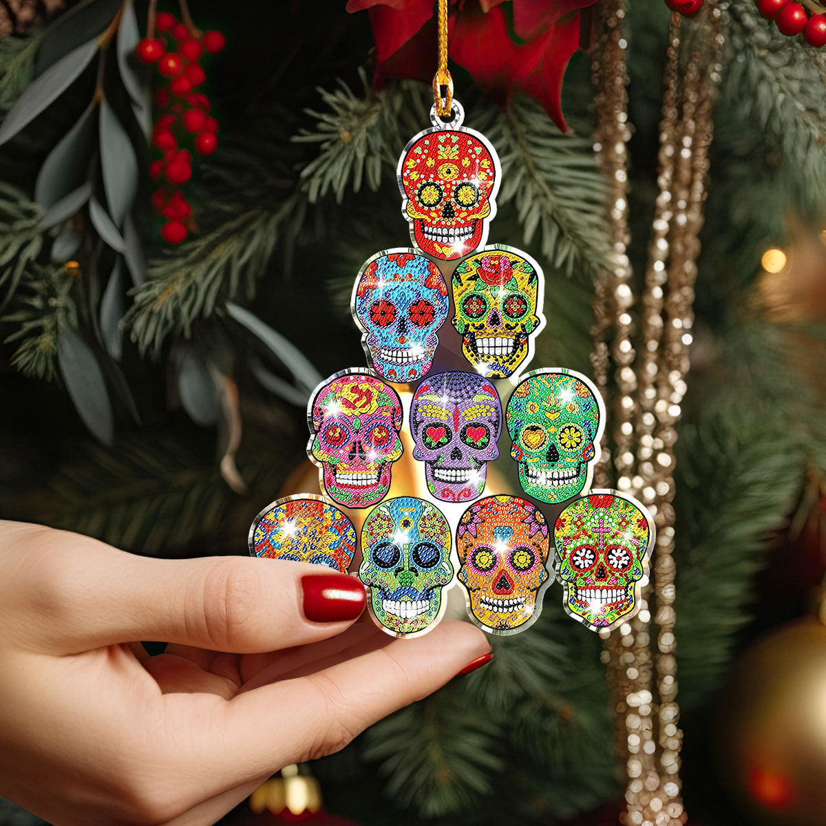 Bestchoo 2D Acrylic Ornament - Fiesta of Skulls