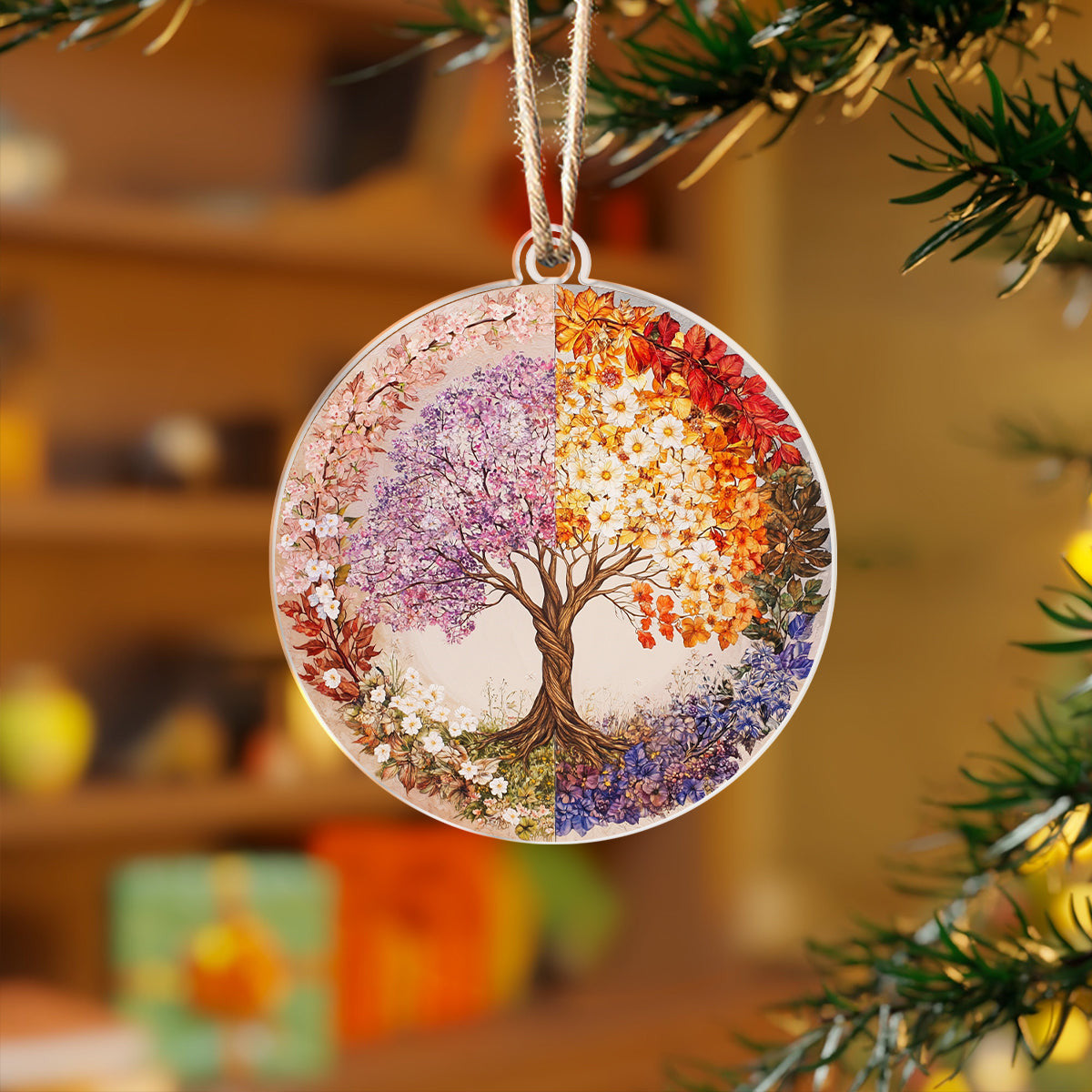 Bestchoo 2D Acrylic Ornament - Four Seasons Tree of Life
