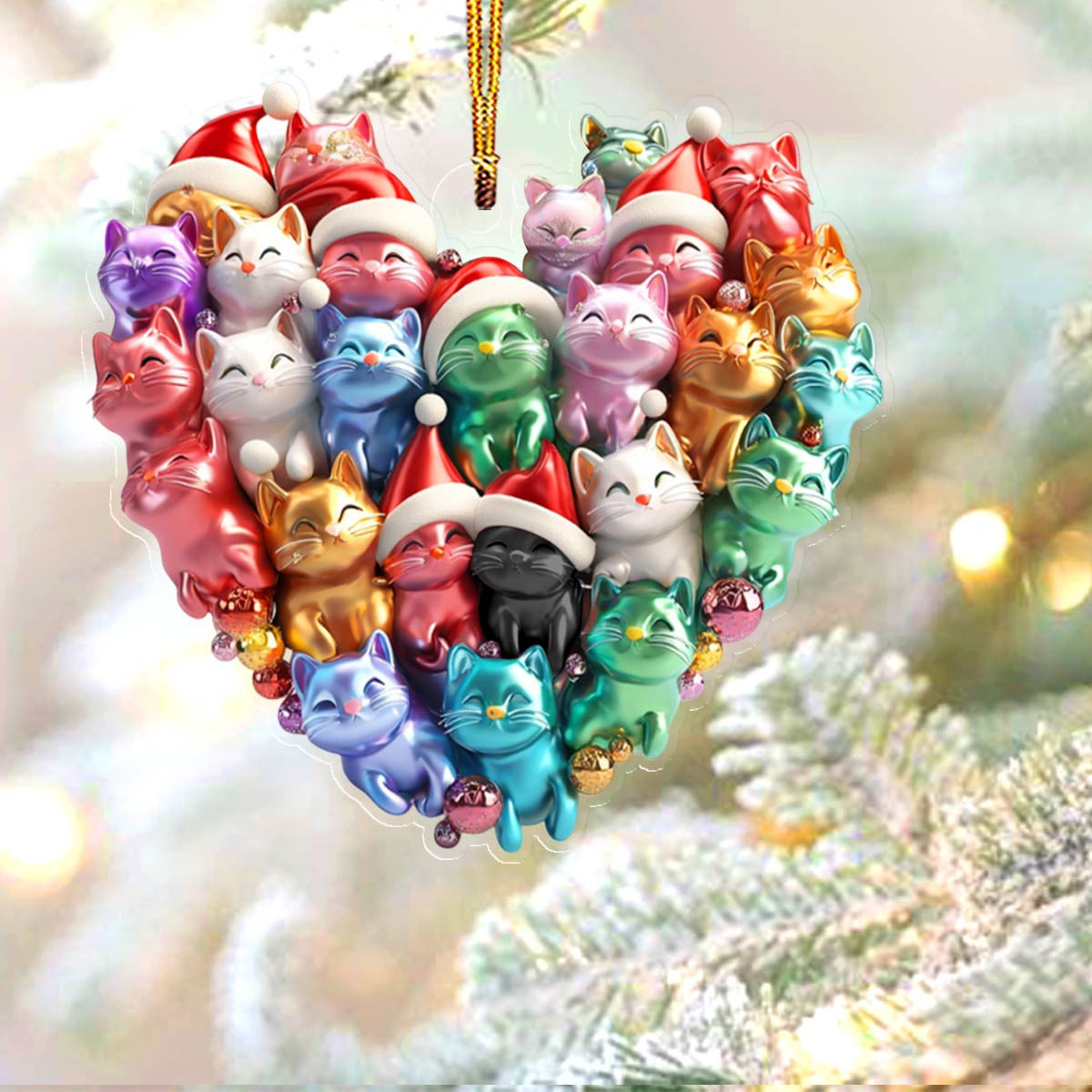 Bestchoo 2D Acrylic Ornament Cats In My Heart
