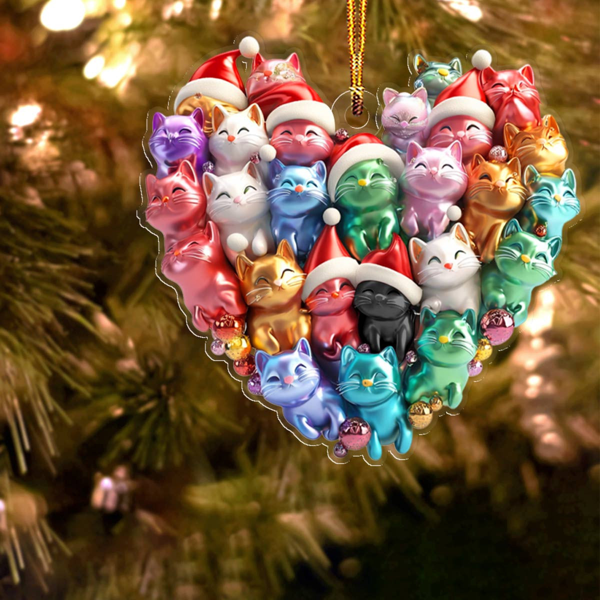 Bestchoo 2D Acrylic Ornament Cats In My Heart