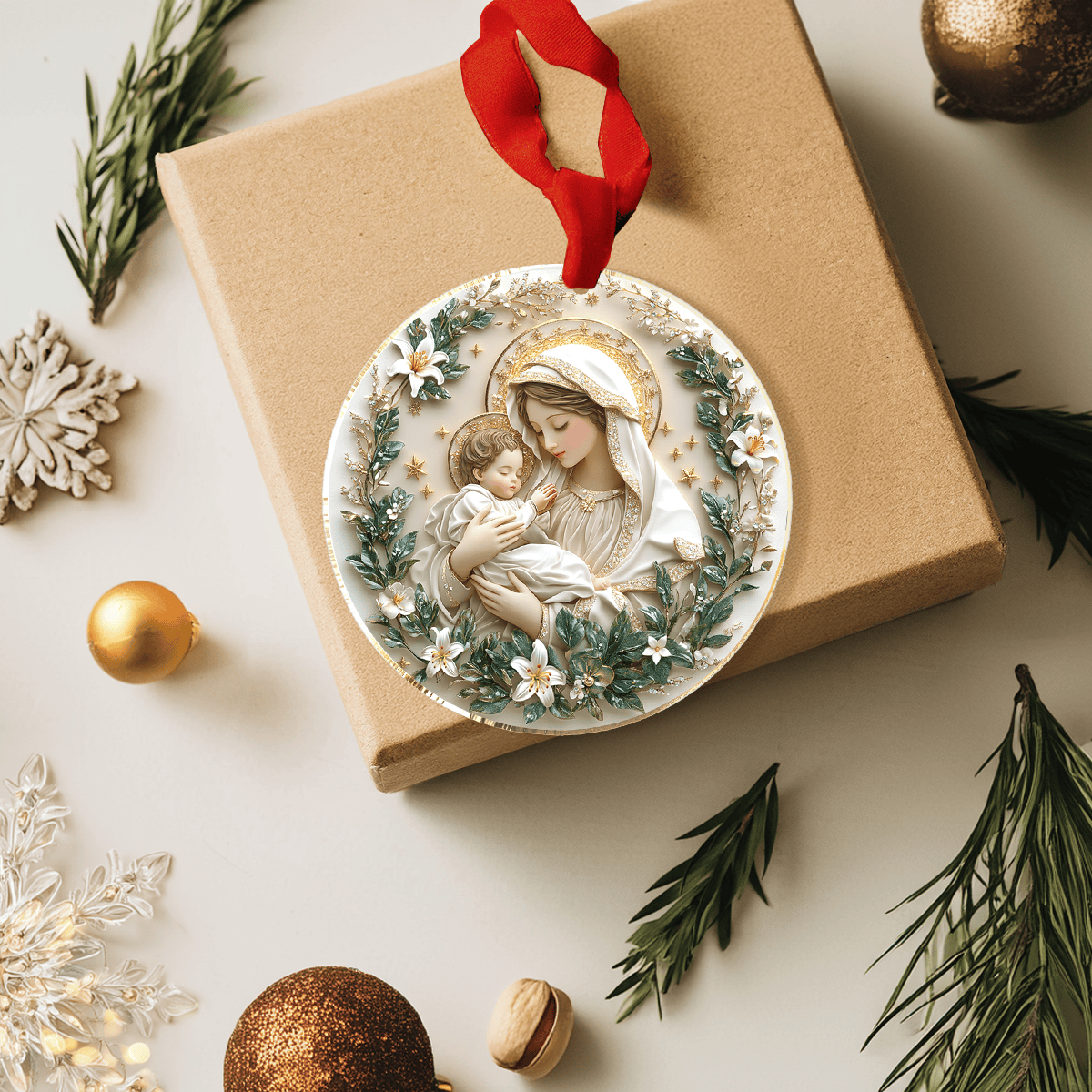Bestchoo 2D Acrylic Ornament Holy Blessings