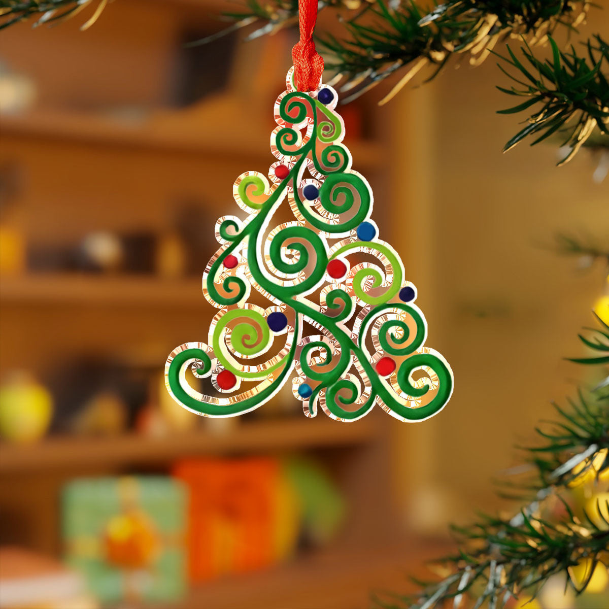 Bestchoo Acrylic Ornament Christmas Tree Elegance
