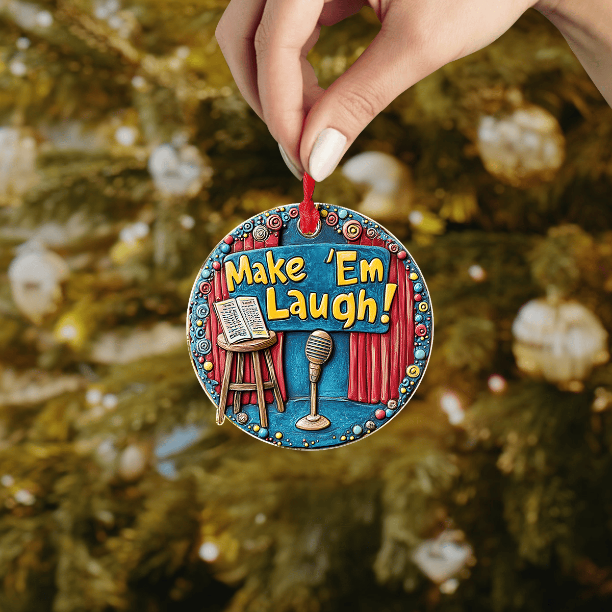 Bestchoo 2D Acrylic Ornament Make Em Laugh