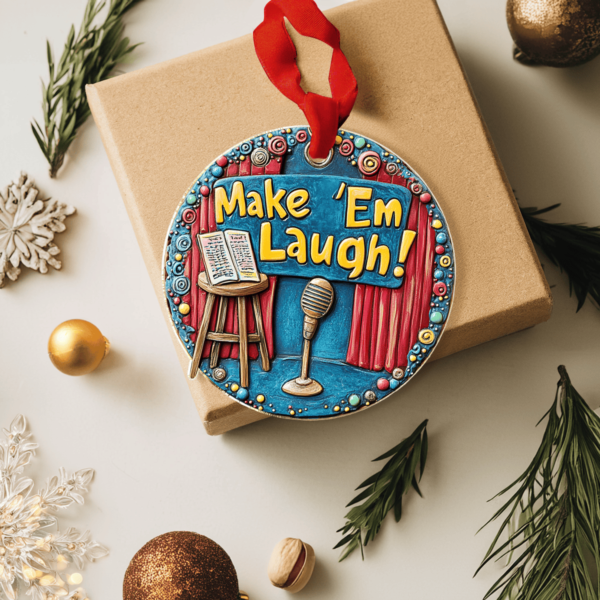 Bestchoo 2D Acrylic Ornament Make Em Laugh