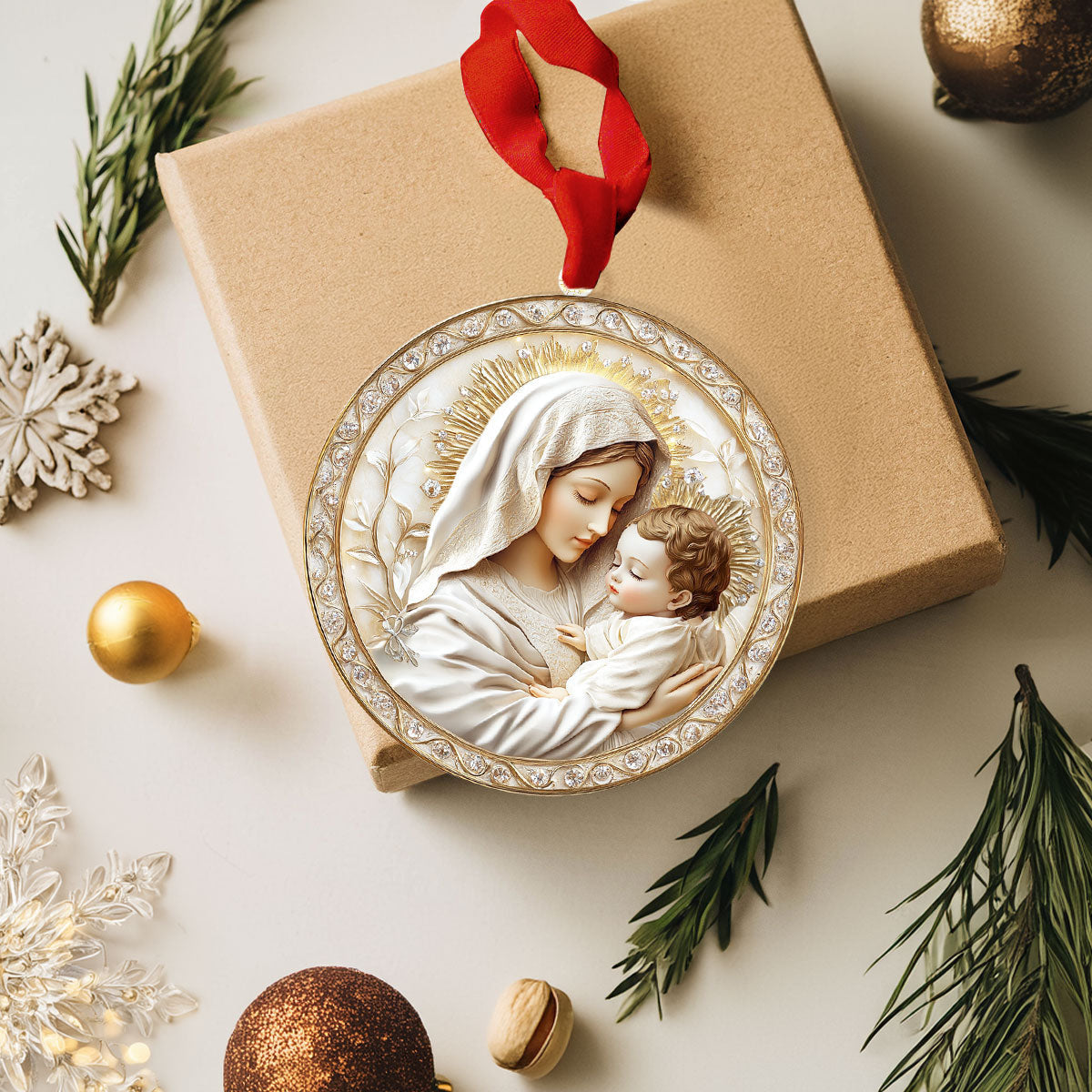 Bestchoo 2D Acrylic Ornament - Mother's Divine Embrace Love