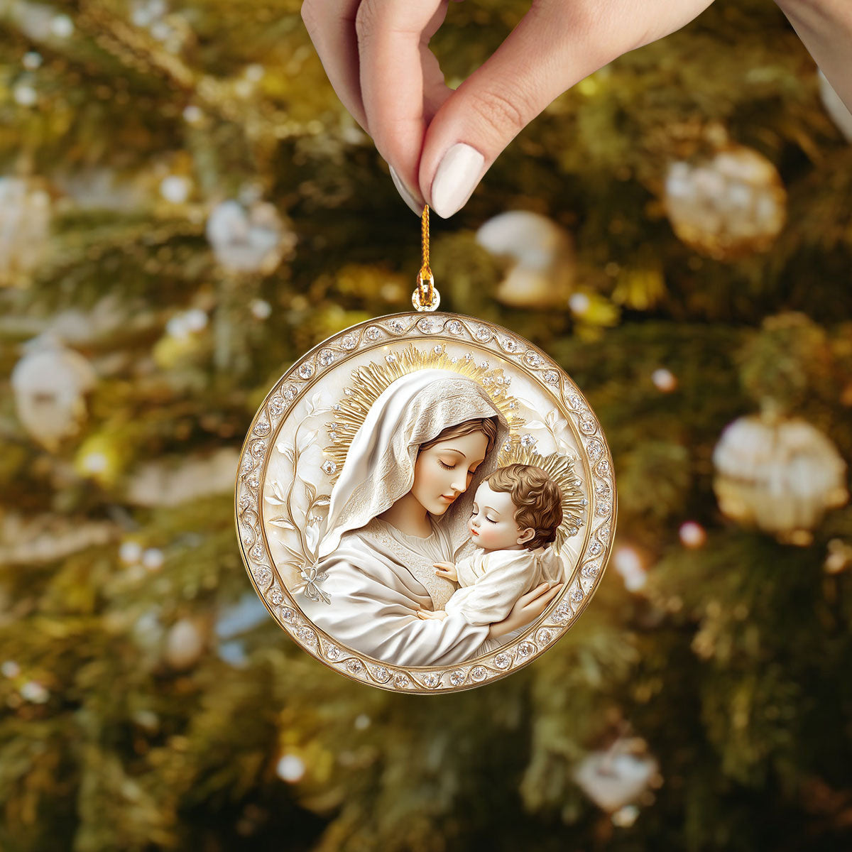 Bestchoo 2D Acrylic Ornament - Mother's Divine Embrace Love
