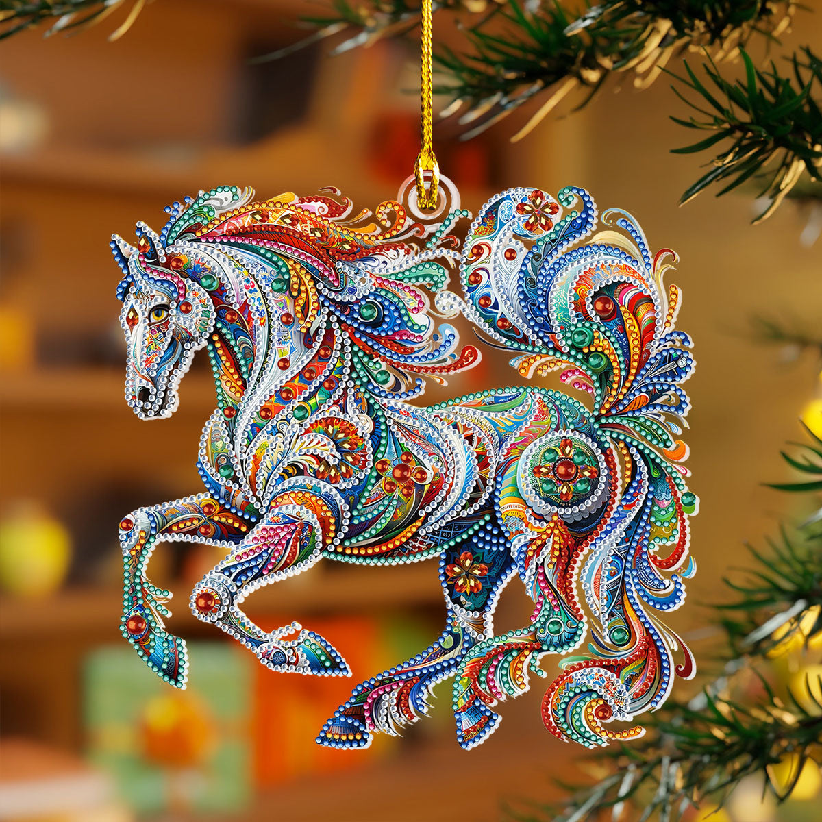 Bestchoo 2D Acrylic Ornament Majestic Spirit Horse