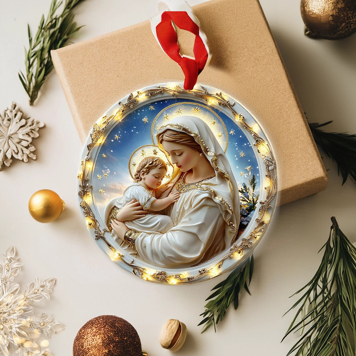 Bestchoo 2D Acrylic Ornament Holy Maternal Love