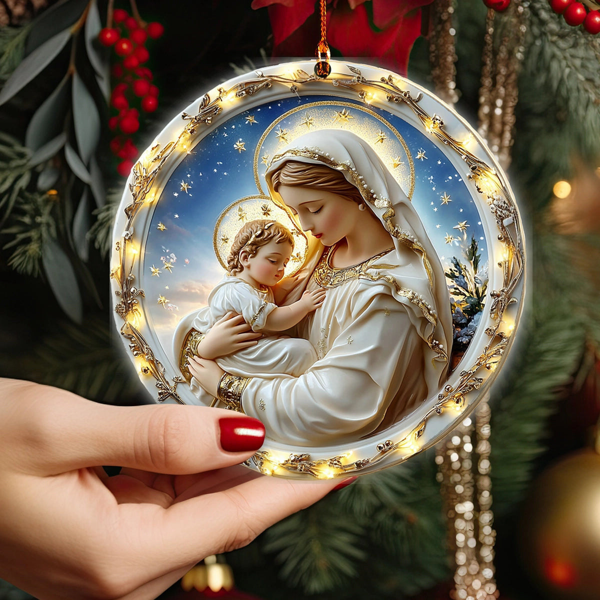 Bestchoo 2D Acrylic Ornament Holy Maternal Love