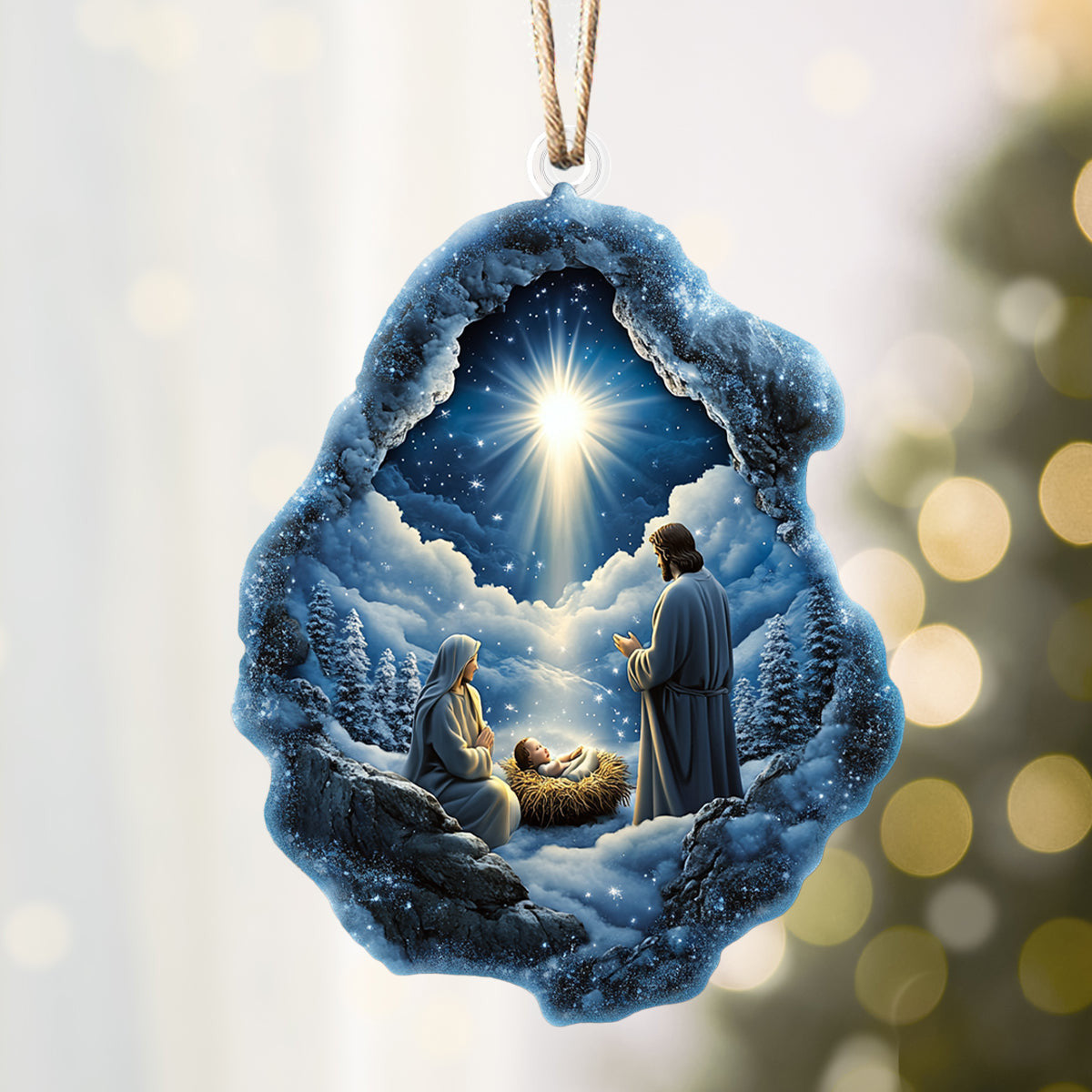 Bestchoo 2D Acrylic Ornament - Nativity Scene Christmas