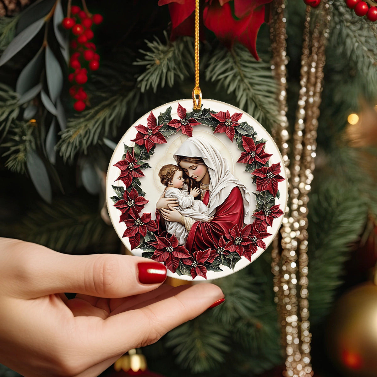 Bestchoo 2D Acrylic Ornament Mother’s Love Nativity