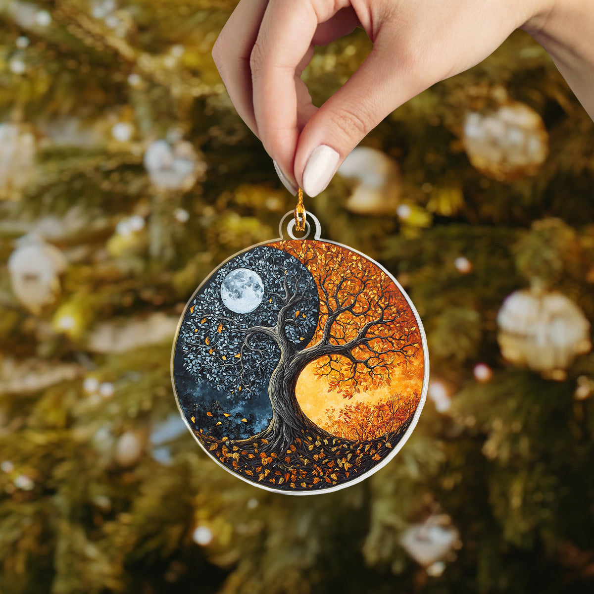 Bestchoo 2D Acrylic Ornament - Yin-Yang Tree of Life