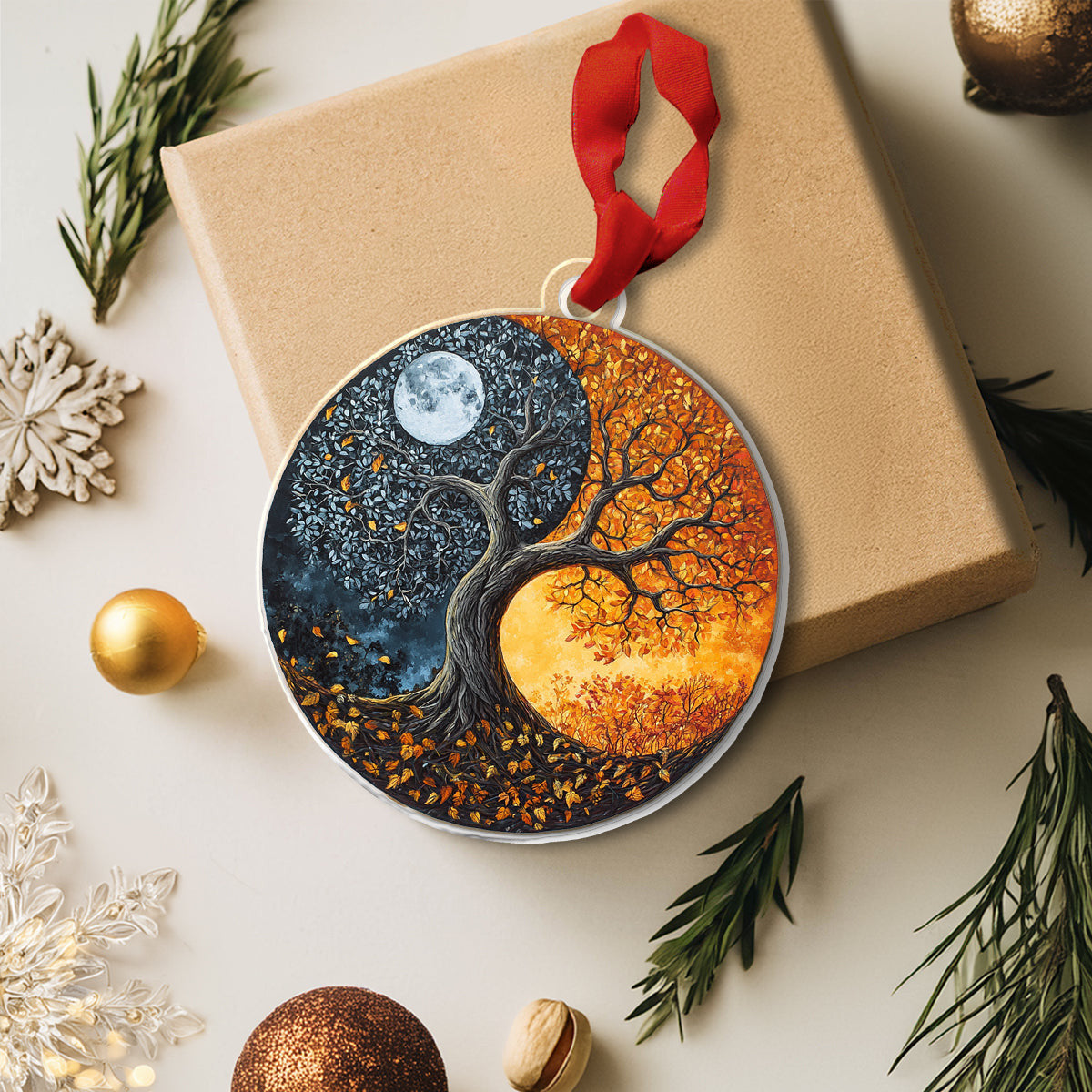 Bestchoo 2D Acrylic Ornament - Yin-Yang Tree of Life