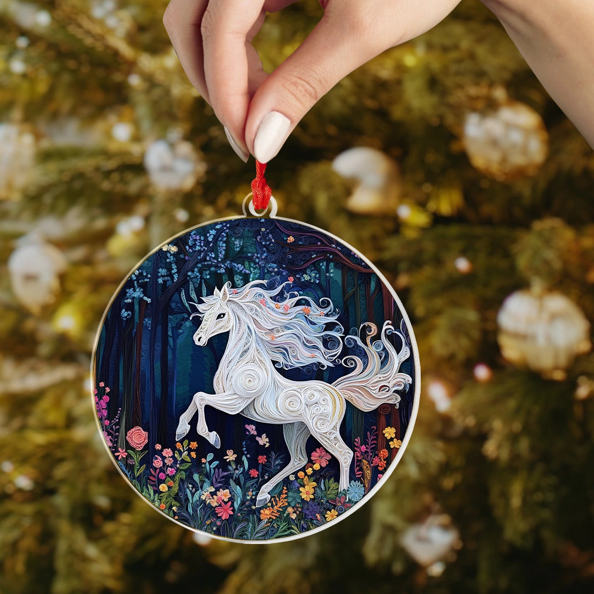 Bestchoo 2D Acrylic Ornament Whimsical Horse Dream
