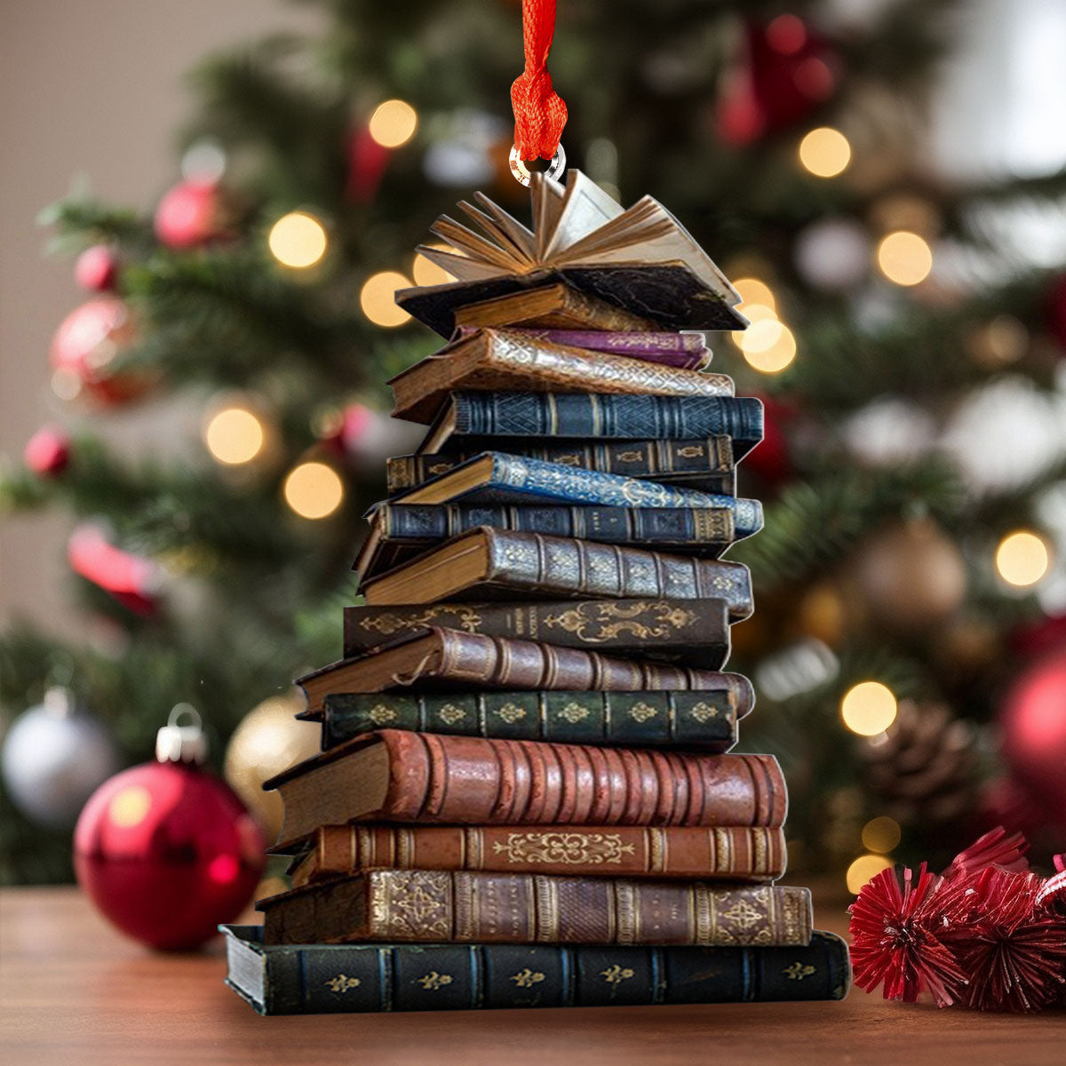 Bestchoo 2D Acrylic Ornament - Tower of Books