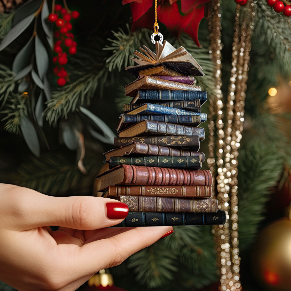 Bestchoo 2D Acrylic Ornament - Tower of Books
